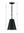 Adair 10'' Two Light Chandelier, Matte Black / Antique Gold