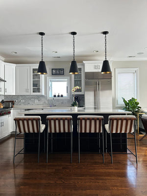 Adair 10'' Two Light Chandelier, Matte Black / Antique Gold