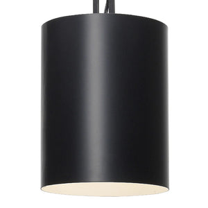 Adair 8'' One Light Mini Chandelier, Matte Black / White