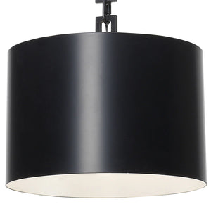 Adair 12'' One Light Chandelier, Matte Black / White