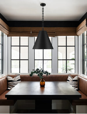 Adair 18'' Three Light Chandelier, Matte Black / Antique Gold