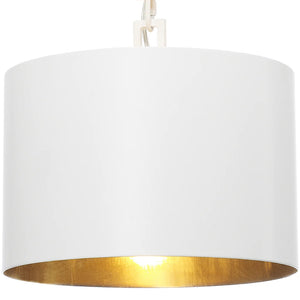 Adair 20'' Six Light Chandelier, Matte White / Antique Gold