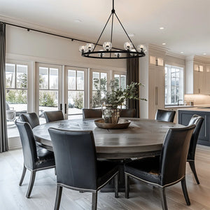 Araceli 36'' 10 Light LED Chandelier, Matte Black Clear Crystal