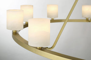 Araceli 22.75'' 6 Light LED Chandelier, Soft Brass Stone