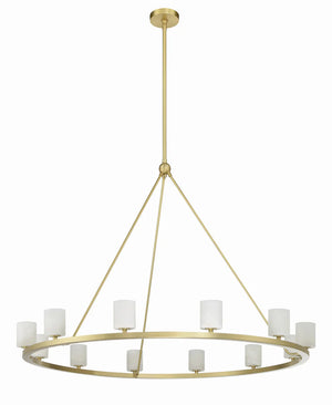 Araceli 46.75'' 12 Light LED Chandelier, Soft Brass Stone