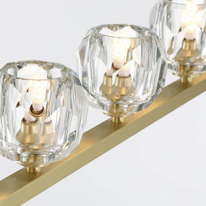 Araceli 56'' 7 Light LED Chandelier, Soft Brass Clear Crystal