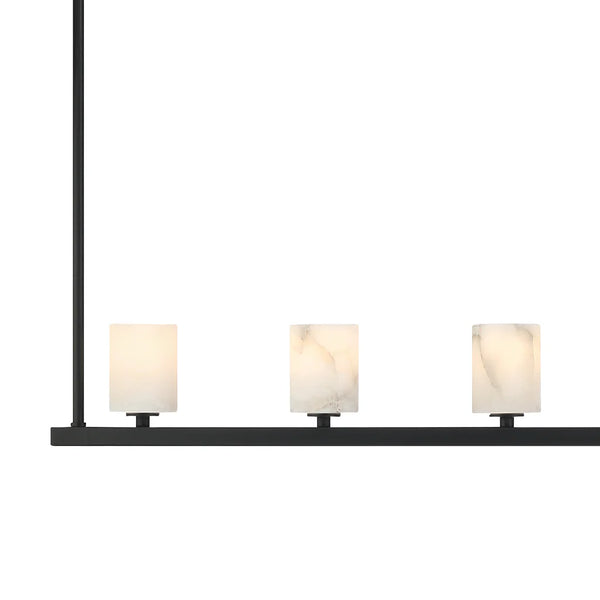 Araceli 22.75'' 6 Light LED Chandelier, Matte Black Stone