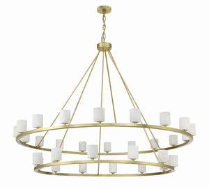 Araceli 58.75'' 30 Light LED Chandelier, Soft Brass Stone