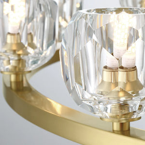 Araceli 60'' 30 Light LED Chandelier, Soft Brass Clear Crystal