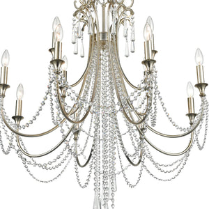 Arcina 32.5'' 12 Light Chandelier, Antique Silver