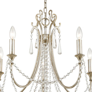 Arcina 23.5'' Five Light Chandelier, Antique Silver