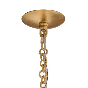 Oliver 31" Eight Light Chandelier, Gold Leaf
