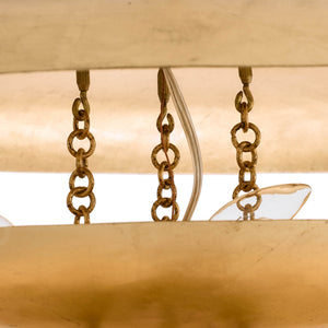 Oliver 31" Eight Light Chandelier, Gold Leaf