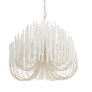 Myrene 36" Six Light Chandelier, White
