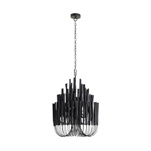 Myrene 21" Five Light Chandelier, Black