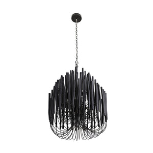 Myrene 21" Five Light Chandelier, Black