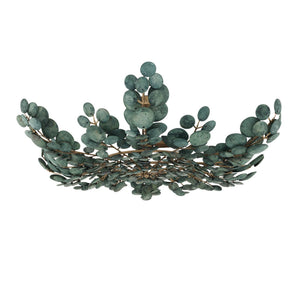 Zairen 38" Three Light Flush Mount, Eucalyptus Stain