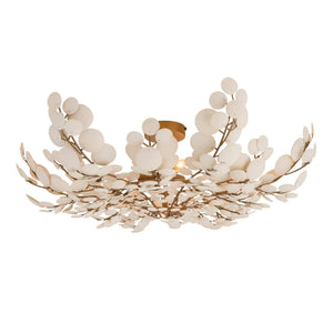 Zairen 38" Three Light Flush Mount, Ivory
