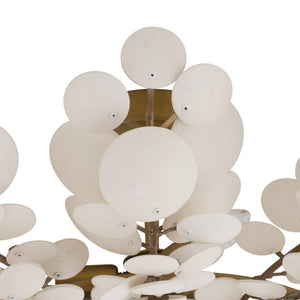 Zairen 38" Three Light Flush Mount, Ivory