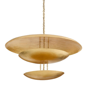 Oliver 42" Eight Light Chandelier, Gold Leaf