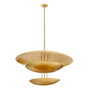 Oliver 42" Eight Light Chandelier, Gold Leaf