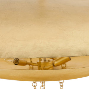 Oliver 42" Eight Light Chandelier, Gold Leaf
