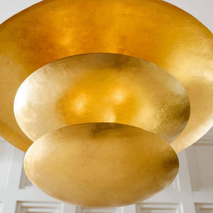 Oliver 42" Eight Light Chandelier, Gold Leaf
