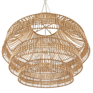 Rovell 46" Eight Light Chandelier, Natural