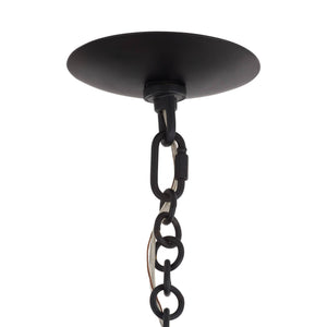 Oliver 31" Six Light Chandelier, Blackened Iron