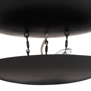 Oliver 31" Six Light Chandelier, Blackened Iron