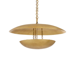 Oliver 25" Three Light Chandelier, Gold Leaf