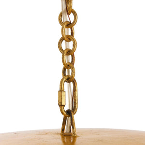 Oliver 25" Three Light Chandelier, Gold Leaf