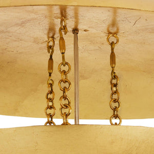 Oliver 25" Three Light Chandelier, Gold Leaf