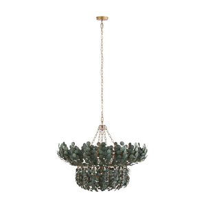 Zairen 40" Chandelier, Eucalyptus Stain