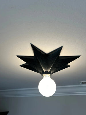Superstar 12'' One Light Flush Mount, Black