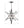 Superstar 27'' Four Light Chandelier, Black