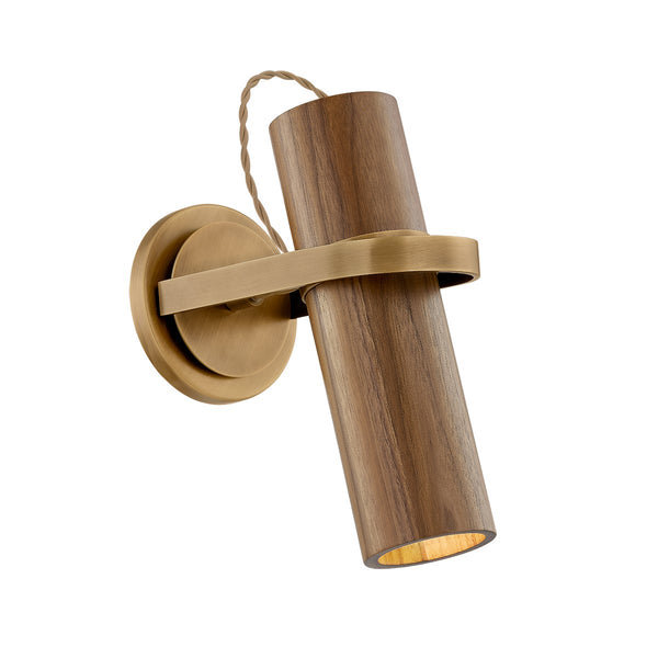 Eldorae 5" One Light Wall Sconce, Patina Brass