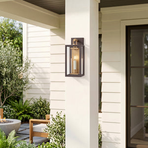 Parker 6" One Light Exterior Wall Sconce, Patina Brass