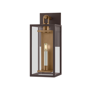 Parker 8" One Light Exterior Wall Sconce, Patina Brass