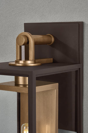 Parker 8" One Light Exterior Wall Sconce, Patina Brass