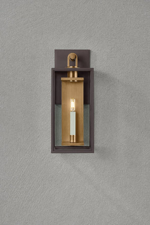 Parker 8" One Light Exterior Wall Sconce, Patina Brass