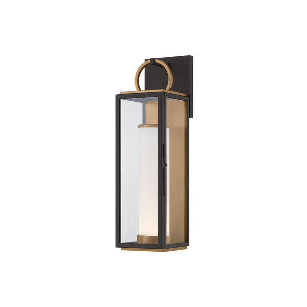 Corion 5" One Light Wall Sconce, Patina Brass / Textured Black