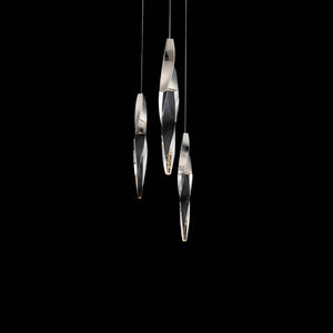Kindjal 12'' LED Pendant, Polished Nickel