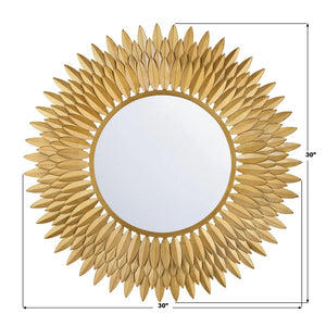 Laurel 30" Mirror, Antique Gold