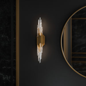 Organza 28" LED Wall Sconce, Aged Brass