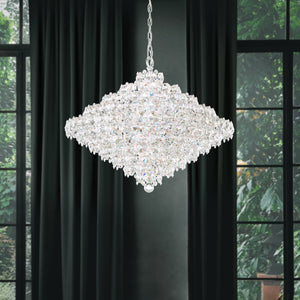 Baronet 24'' 12 Light Pendant, Stainless Steel with Clear Optic Crystal