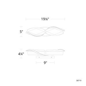 Bijoux 4.5'' LED Bath Vanity, Brushed Nickel