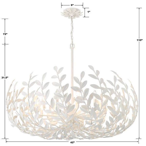 Laurel 42'' 12 Light Chandelier, Matte White