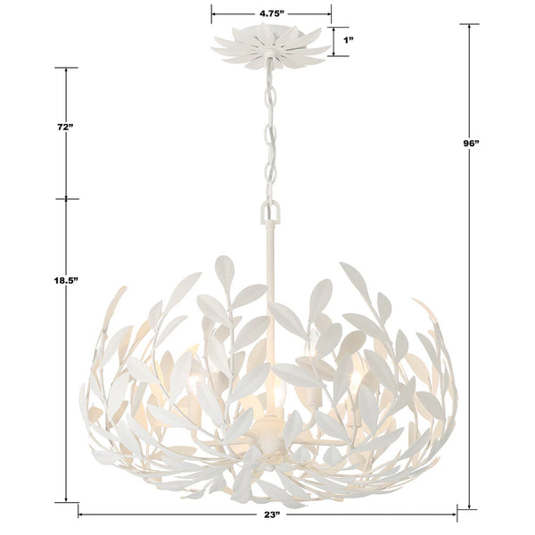 Laurel 23'' Five Light Chandelier, Matte White