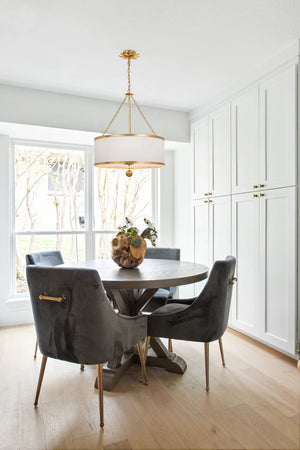 Laurel 24'' Six Light Chandelier, Antique Gold